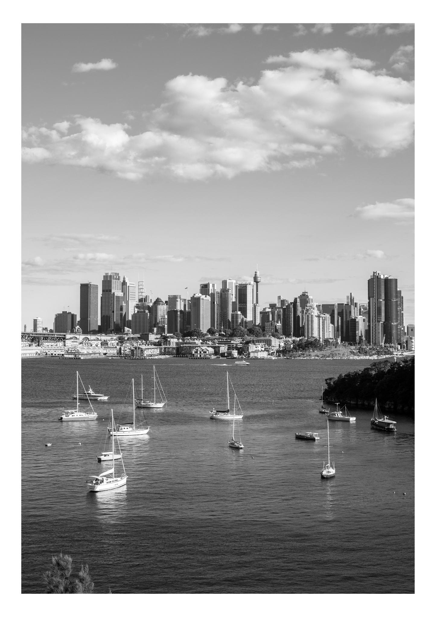 Set of 3 Sydney black and white posters