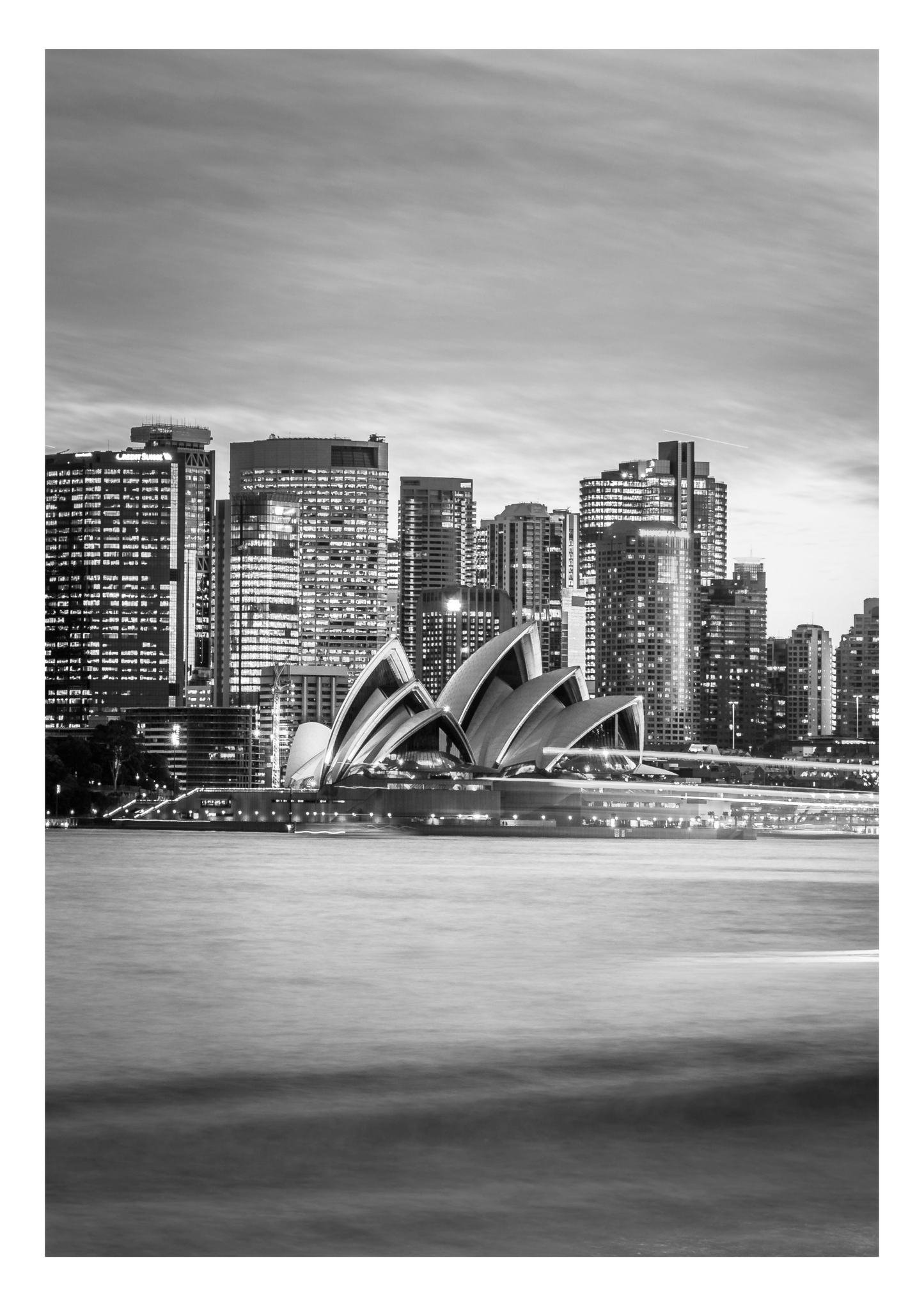 Set of 3 Sydney black and white posters